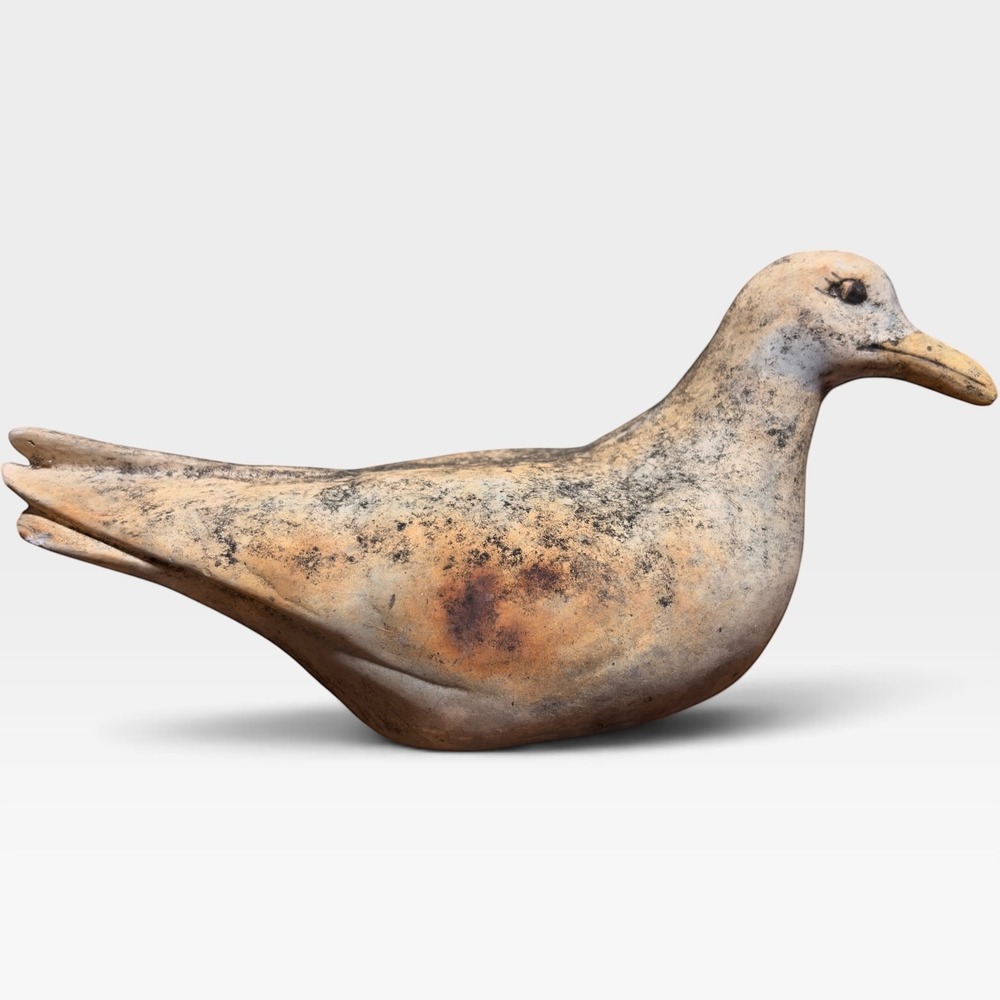 VTG Wabi-Sabi Seagull Hollow Clay Seabird Folk Art Coastal - Picture 4 of 10